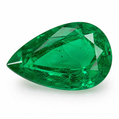 Pear Shaped Natural Emerald Stone