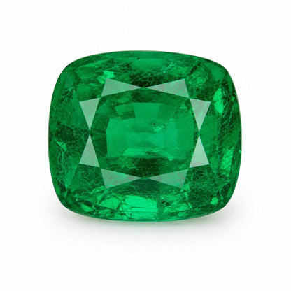 Cushion Cut Emerald Gemstone
