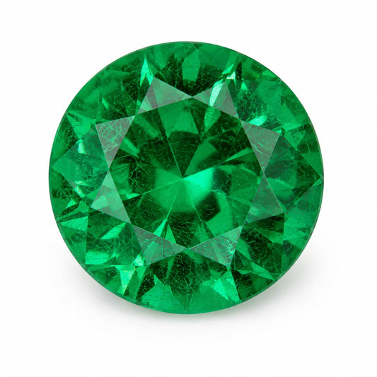 Round Brilliant Green Emerald