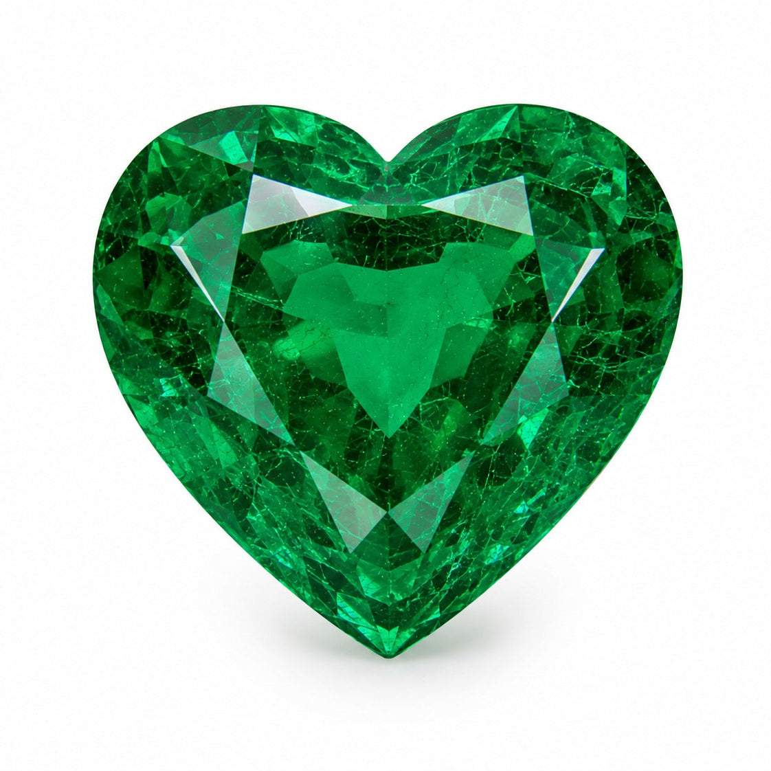 Heart Shaped Emerald Gemstone