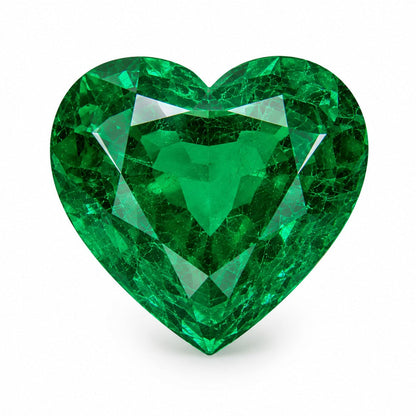 Heart Shaped Emerald Gemstone