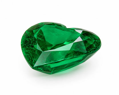 Heart Shaped Emerald Gemstone